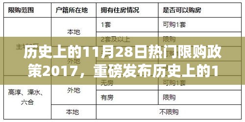 揭秘历史上的11月28日，揭秘智能生活新纪元背后的热门限购政策重磅发布