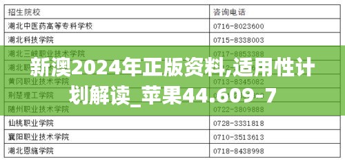 新澳2024年正版资料,适用性计划解读_苹果44.609-7