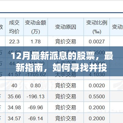 最新指南，如何寻找并投资12月派息股票之选股攻略